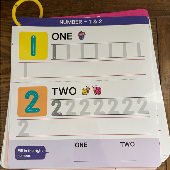 Pre-K Wipe Off ABC Workbook & Math, Letters, Word, Game Cards Learning Fun Set - Picture 2 of 15